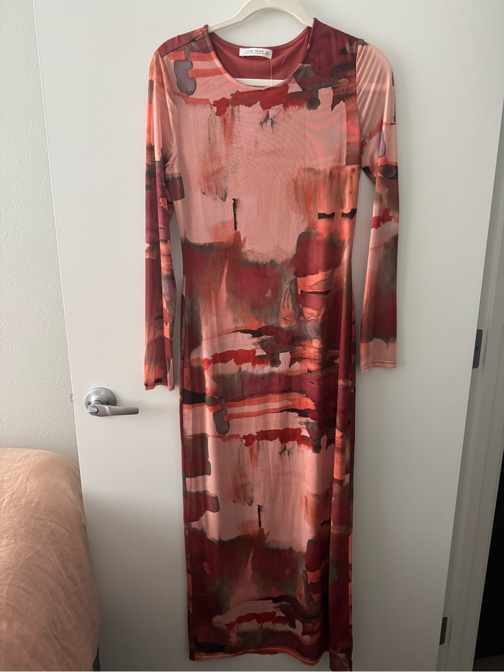 NWT 12th Tribe Casanova Printed Mesh Maxi Dress